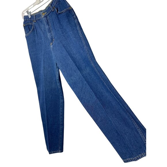 VTG 80s Cheryl Tiegs Mom 100% Cotton HR Tapered Jeans Size 28 Dark RAA10427 - Picture 2 of 7